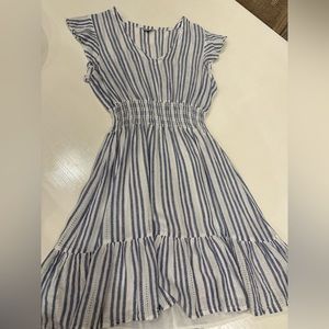 Rails mini linen striped dress